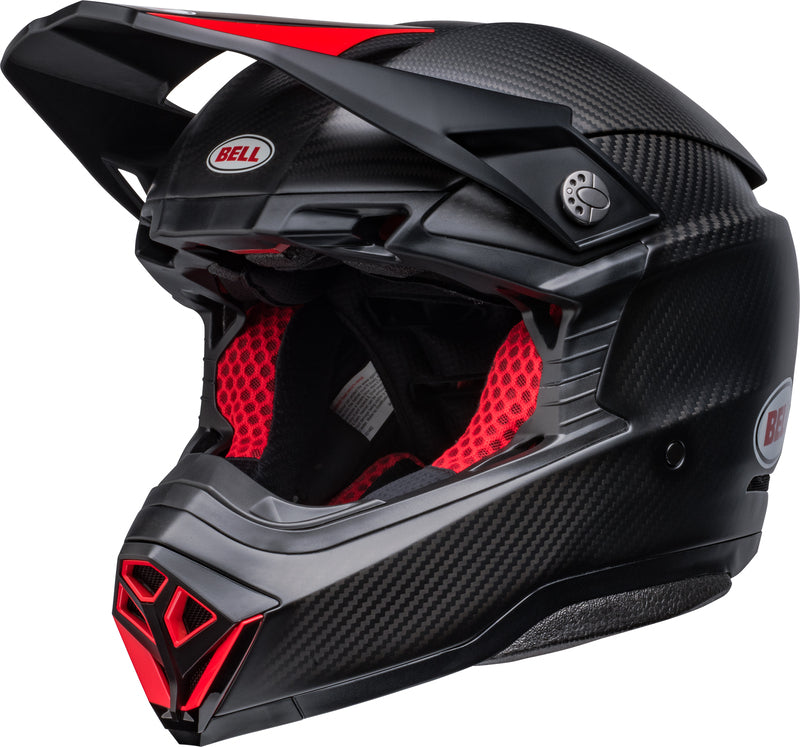 BELL Moto-10 Spherical Přilba - Satin/Lesklý Černá/Červená