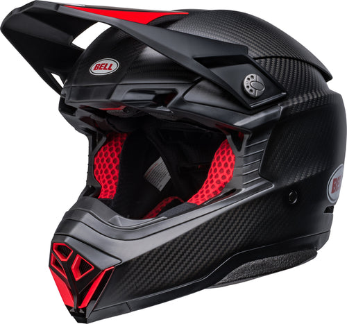 BELL Moto-10 Spherical Přilba - Satin/Lesklý Černá/Červená