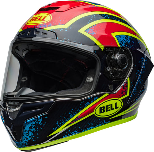 BELL Race Star DLX Flex Přilba - Xenon Lesklý Modrá/Retina