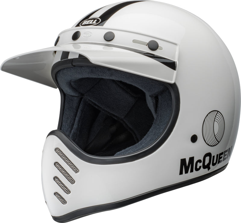 BELL Moto-3 Přilba - Steve McQueen Lesklá bílá/Černá