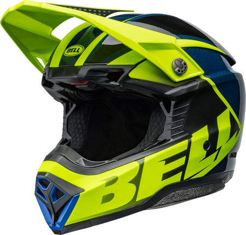 BELL Moto-10 Spherical Přilba - Sliced Matná/Lesklá Retina/Modrá