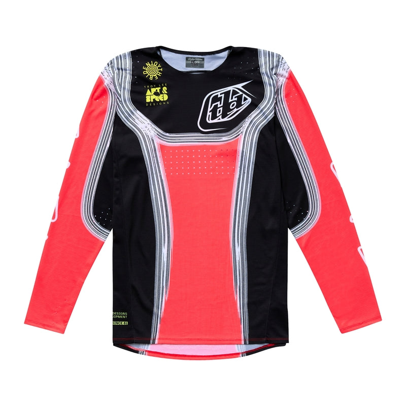 TROY LEE DESIGNS SE Pro Pruhy Dres - Infra Červená/Černá