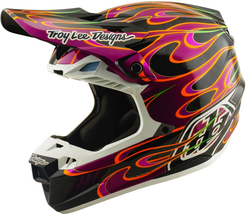 TROY LEE DESIGNS SE5 Karbonová Mips Přilba - Torched Černá/Fialová