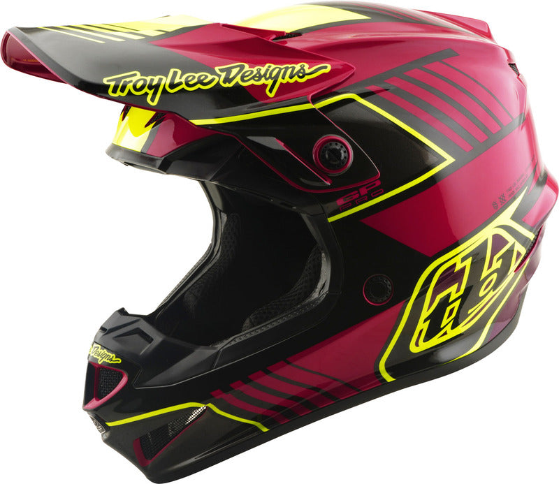TROY LEE DESIGNS GP Pro Mips pro děti Přilba - Segment Fuchsia