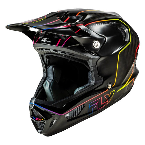 FLY RACING Werx-R Karbonová Flow Cyklistická přilba - Černá/Vícebarevná