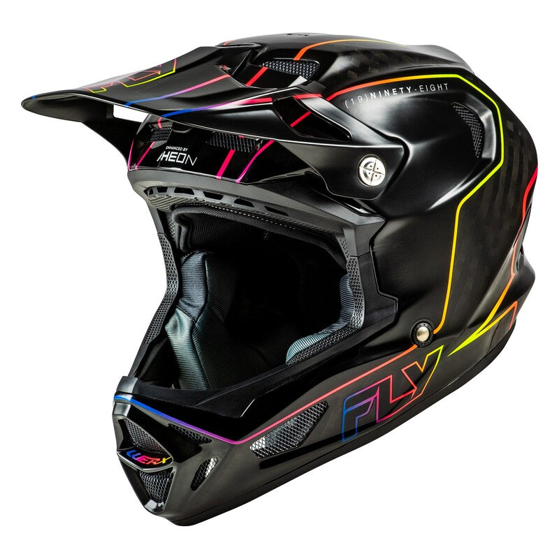 FLY RACING Werx-R Karbonová Flow Cyklistická přilba - Černá/Vícebarevná