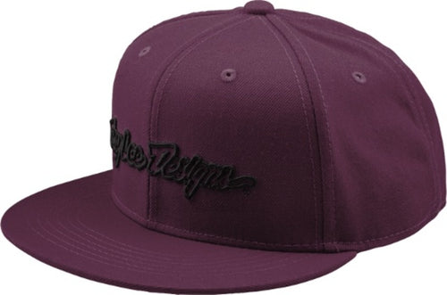 TROY LEE DESIGNS Matná Kšilt Snapback Signature - Sangria Kšiltovka