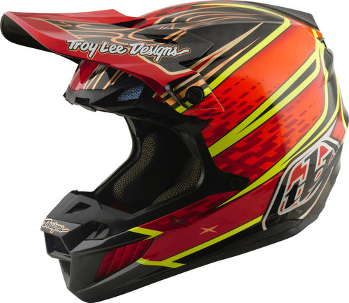 TROY LEE DESIGNS SE5 Karbon Mips Přilba - Wings Červená