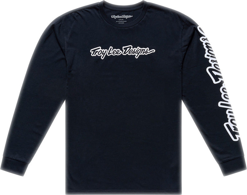 TROY LEE DESIGNS s dlouhým rukávem Signature Tričko - Černá