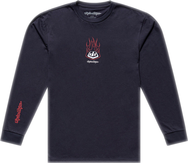 TROY LEE DESIGNS s dlouhým rukávem Flame2 Tričko - Karbonová