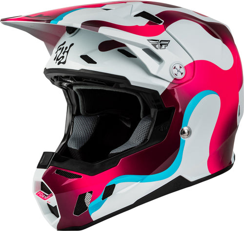 FLY RACING Formula CC Vibe Přilba - Bílá/Růžová/Modrá