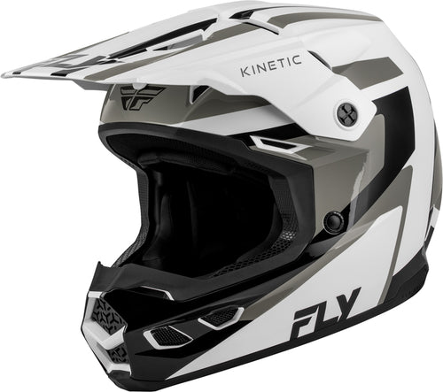 FLY RACING Kinetic Sync Přilba - Bílá/Černá/Šedá