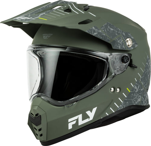FLY RACING Trekker Přilba - Matná Sage/Šedá