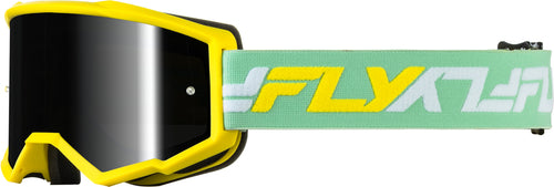 FLY RACING Zone Brýle Žlutá/Zelená/Černá - Mirror/Kouřová Čočka