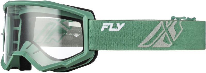 FLY RACING Focus Brýle Olivová/Šedá - Čirá Čočka