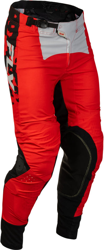 FLY RACING Lite Flake Kalhoty - Červená/Šedá/Černá