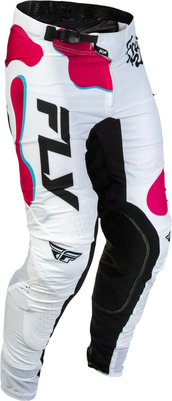 FLY RACING Lite Vibe Kalhoty - Bílá/Růžová/Modrá