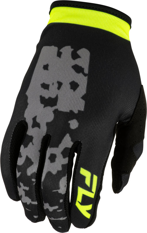 FLY RACING Lite Flake Rukavice - Šedá/Reflexní/Černá