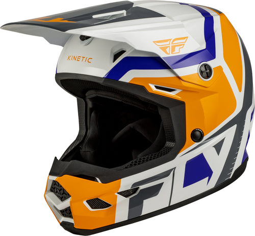 FLY RACING Kinetic Scrap pro děti Přilba - Bílá/Oranžová/Modrá/Šedá