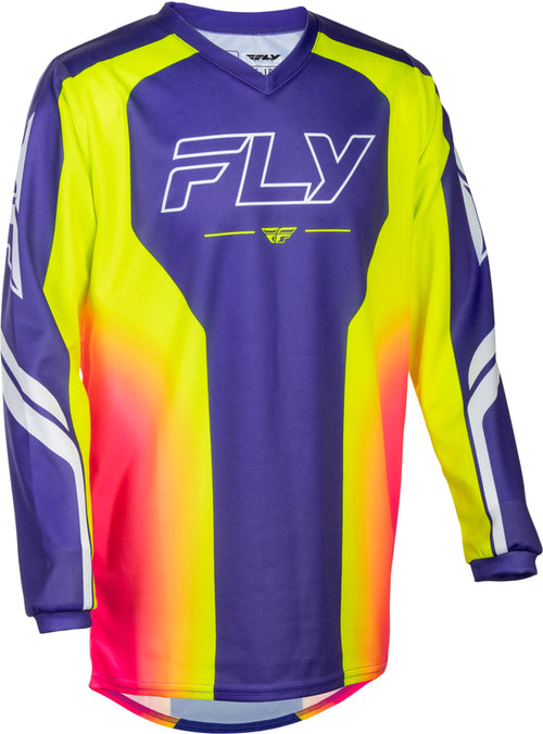 FLY RACING F-16 Raze pro děti Dres - Fialová/Červená/Žlutá