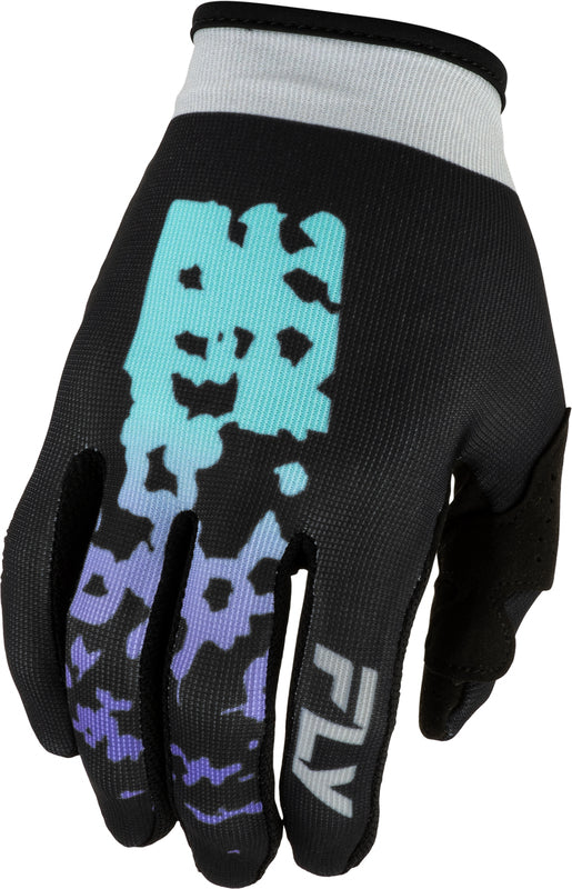 FLY RACING pro děti Lite Flake Rukavice - Černá/Šedá/Vícebarevná