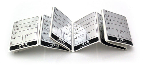 KYB Suspension Setting Labels - 10 Pack