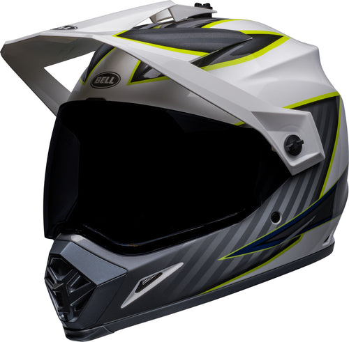 BELL MX-9 Adventure Mips Dalton Přilba - Bílá/Hi-Viz Žlutá