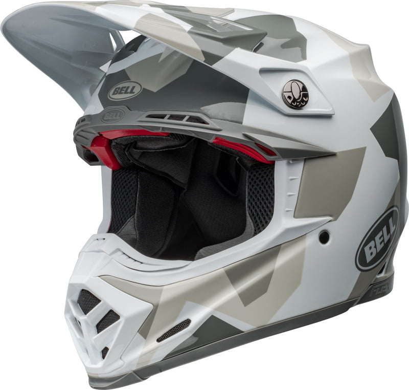 BELL Moto-9S Flex Přilba - Rover Lesklá bílá Kamufláž