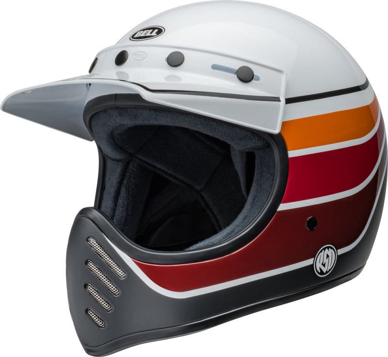BELL Moto-3 Přilba - RSD Saddleback Saténová/Lesklá bílá/Černá