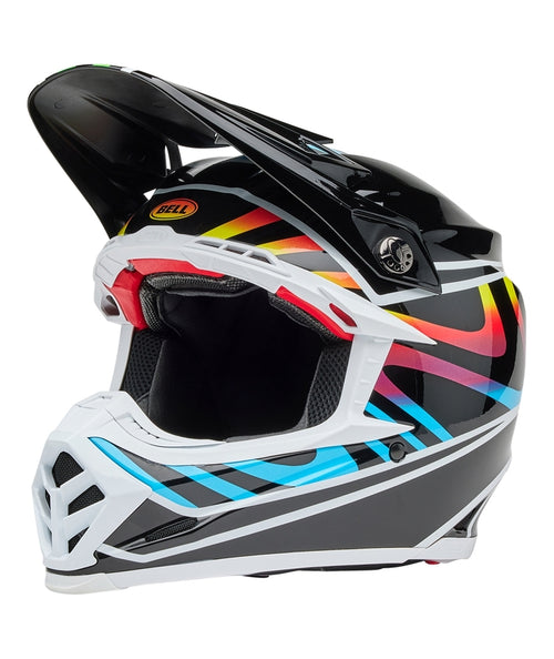 BELL Moto-9S Flex Přilba - Drift Lesklá černá Vícebarevná