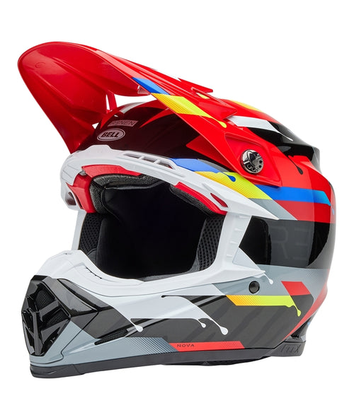 BELL Moto-9S Flex Přilba - Renen Nova Lesklá černá/Červená
