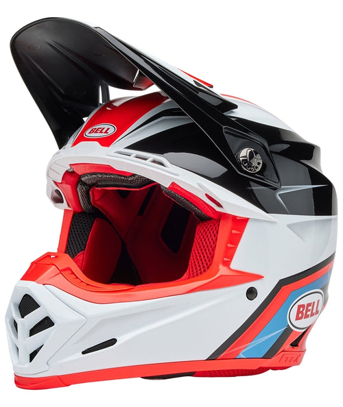 BELL Moto-9S Flex Přilba - Merchant Lesklá Červená/Černá