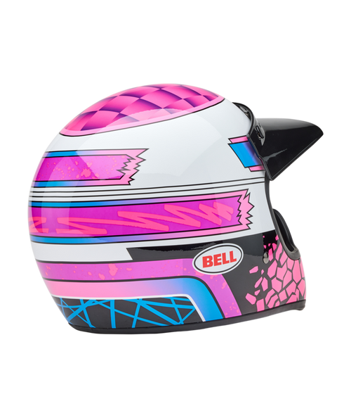 BELL Moto-3 Přilba - Deathspray Lesklá Růžová Fialová