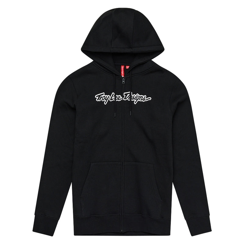 TROY LEE DESIGNS Na zip Signature Mikina - Černá