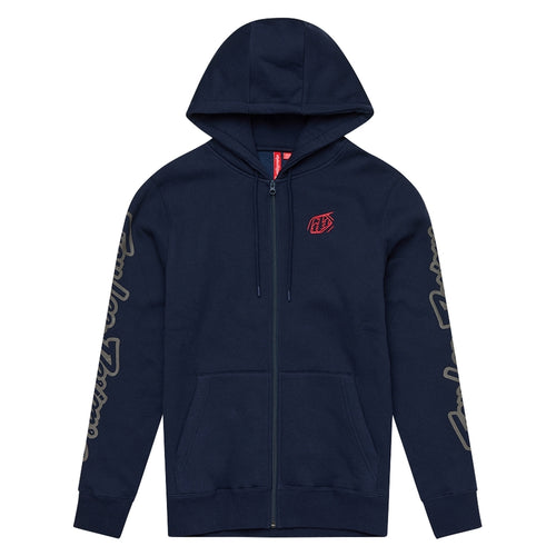TROY LEE DESIGNS Na zip Branded Mikina - Tmavě modrá