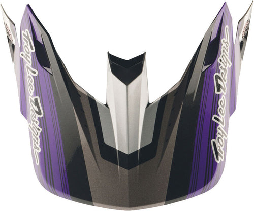 TROY LEE DESIGNS SE5 Karbonová Pruhy Kšilt - Černá/Fialová