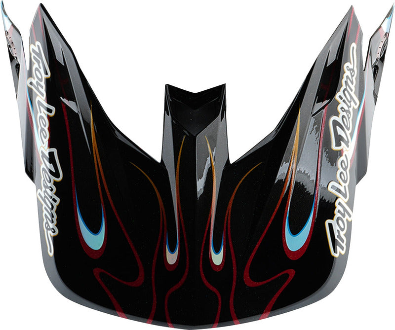 TROY LEE DESIGNS SE5 Karbonová Kšilt Torched - Černá/rouge