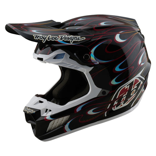 TROY LEE DESIGNS SE5 Karbonová Torched Přilba - Černá/Červená
