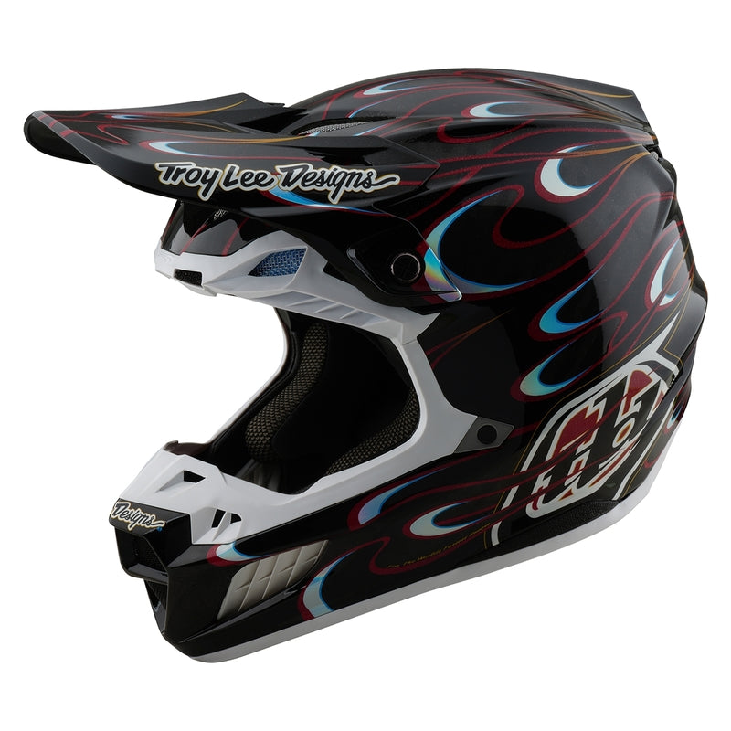TROY LEE DESIGNS SE5 Karbonová Torched Přilba - Černá/Červená