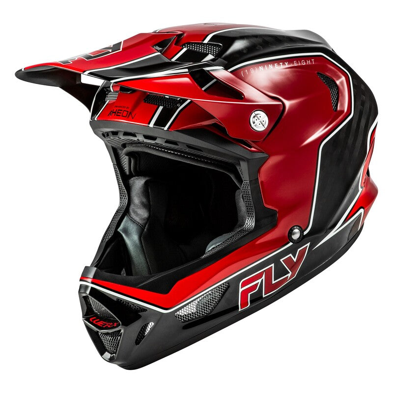 FLY RACING Werx-R Karbonová Flow Cyklistická přilba - Červená/Černá