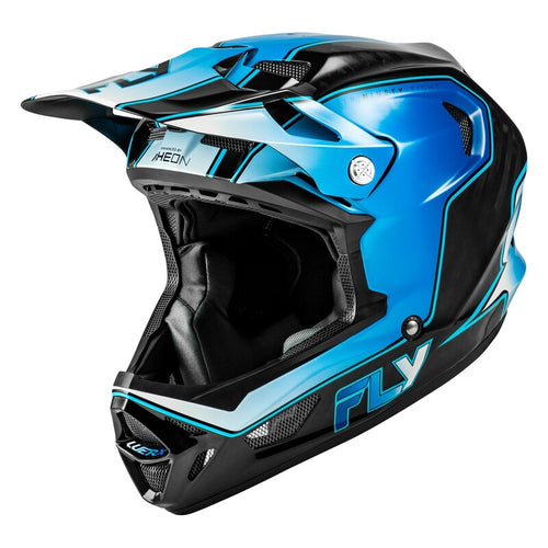 FLY RACING Werx-R Karbonová Flow Cyklistická přilba - Modrá/Bílá