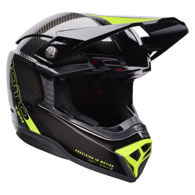 BELL Moto-10 Spherical Přilba - Strike Žlutá/Šedá