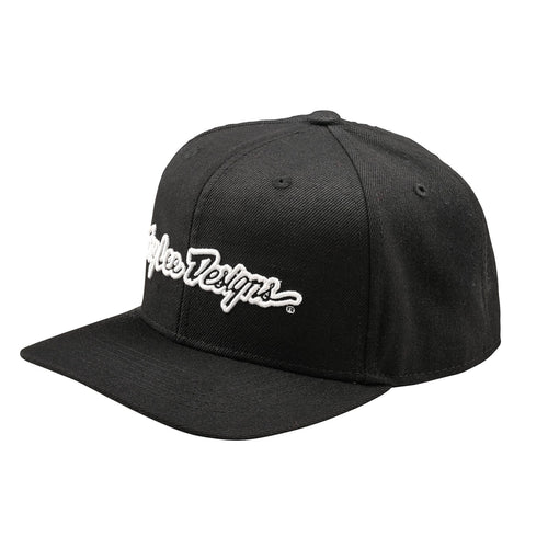 TROY LEE DESIGNS Prohnutý Snapback Signature Kšiltovka - Černá