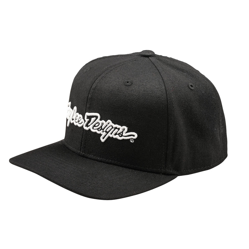TROY LEE DESIGNS Prohnutý Snapback Signature Kšiltovka - Černá