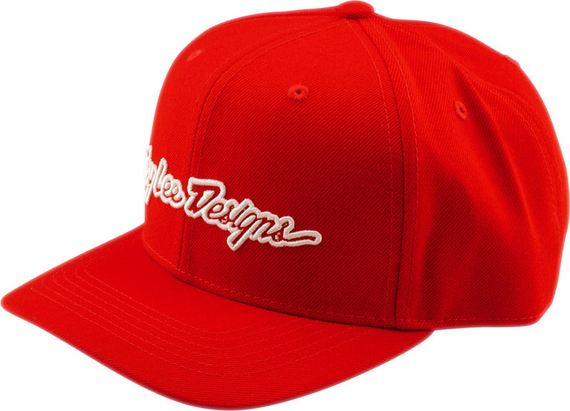 TROY LEE DESIGNS Prohnutý Snapback Signature - Team Červená Kšiltovka
