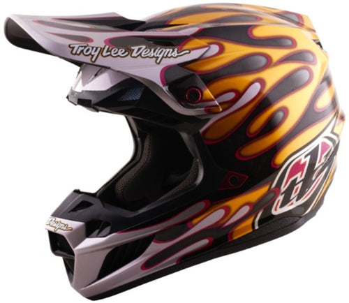 TROY LEE DESIGNS SE5 Karbon Mips Přilba - Overspray Černá/Zlatá