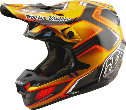 TROY LEE DESIGNS SE5 Karbonová Mips Přilba - Crest Zlatá