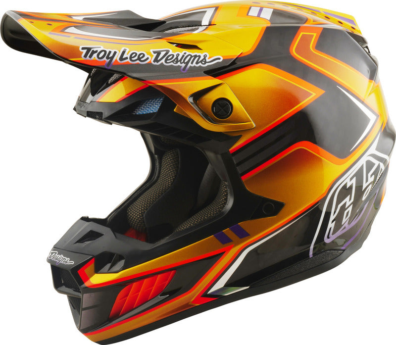 TROY LEE DESIGNS SE5 Karbonová Mips Přilba - Crest Zlatá