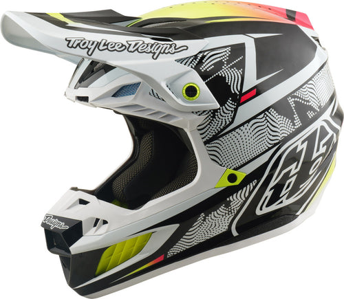 TROY LEE DESIGNS SE5 Karbon Mips Přilba - Lined Up Bílá