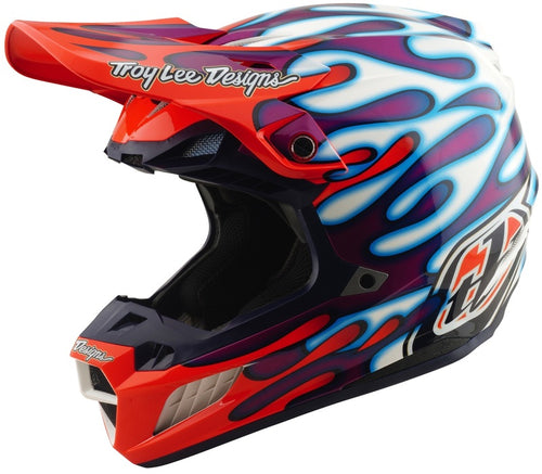 TROY LEE DESIGNS SE5 Kompozitní Mips Přilba - Overspray Fialová/Bílá